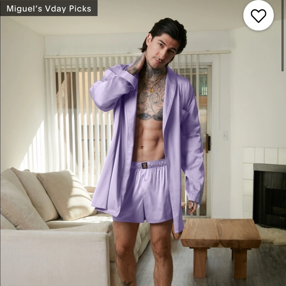 Savage X Fenty men’s purple robe